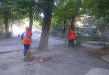 О нелегком труде шымкентских дворников