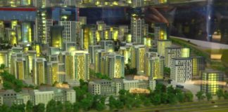 Журналистам и депутатам Шымкента показали город будущего Shymkent city Макет города будущего Shymkent city