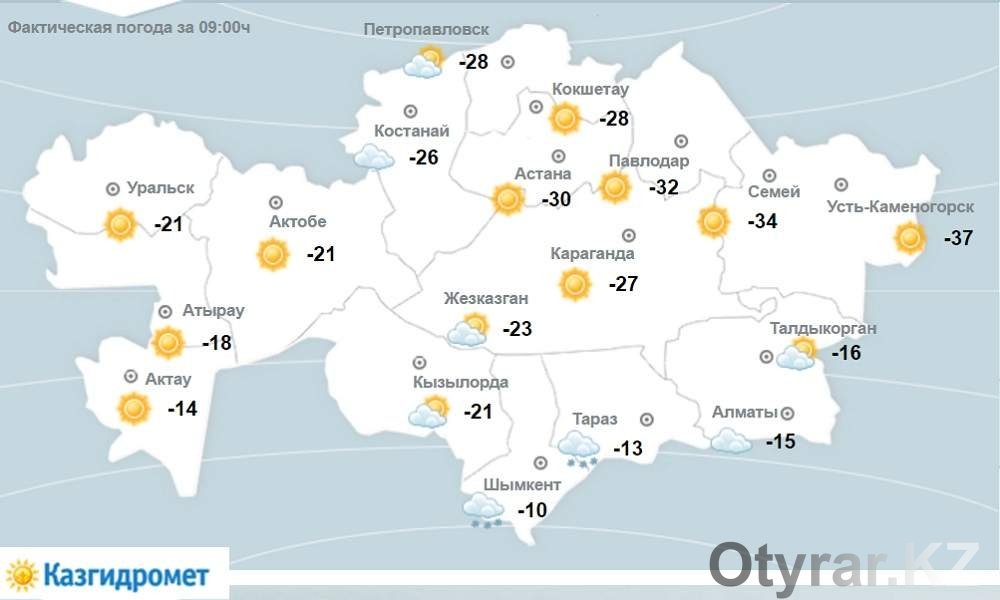 Прогноз погоды казахстана на 10 дней