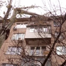 Два раза от одного ветра пострадала многоэтажка в Шымкенте