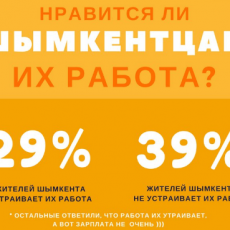Почти 40 процентам шымкентцев не нравится их работа Нравится ли шымкентцам их работа?