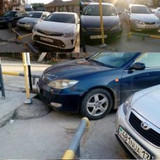 Тротуар превратили в стоянку!!! Тротуар превратили в стоянку
