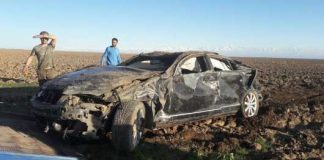 Водитель выжал 240 км/ч на шымкентской дороге и перевернулся