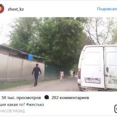Голая девушка прогулялась по улице в одном из городов Казахстана Голая девушка в городе