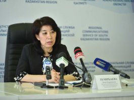 руководитель управления координации занятости и социальных программ Южно-Казахстанской области Асия Темирбаева