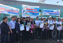 В Шымкенте встретили победителей Национального чемпионата рабочих профессий В Шымкенте встретили победителей чемпионата рабочих профессий