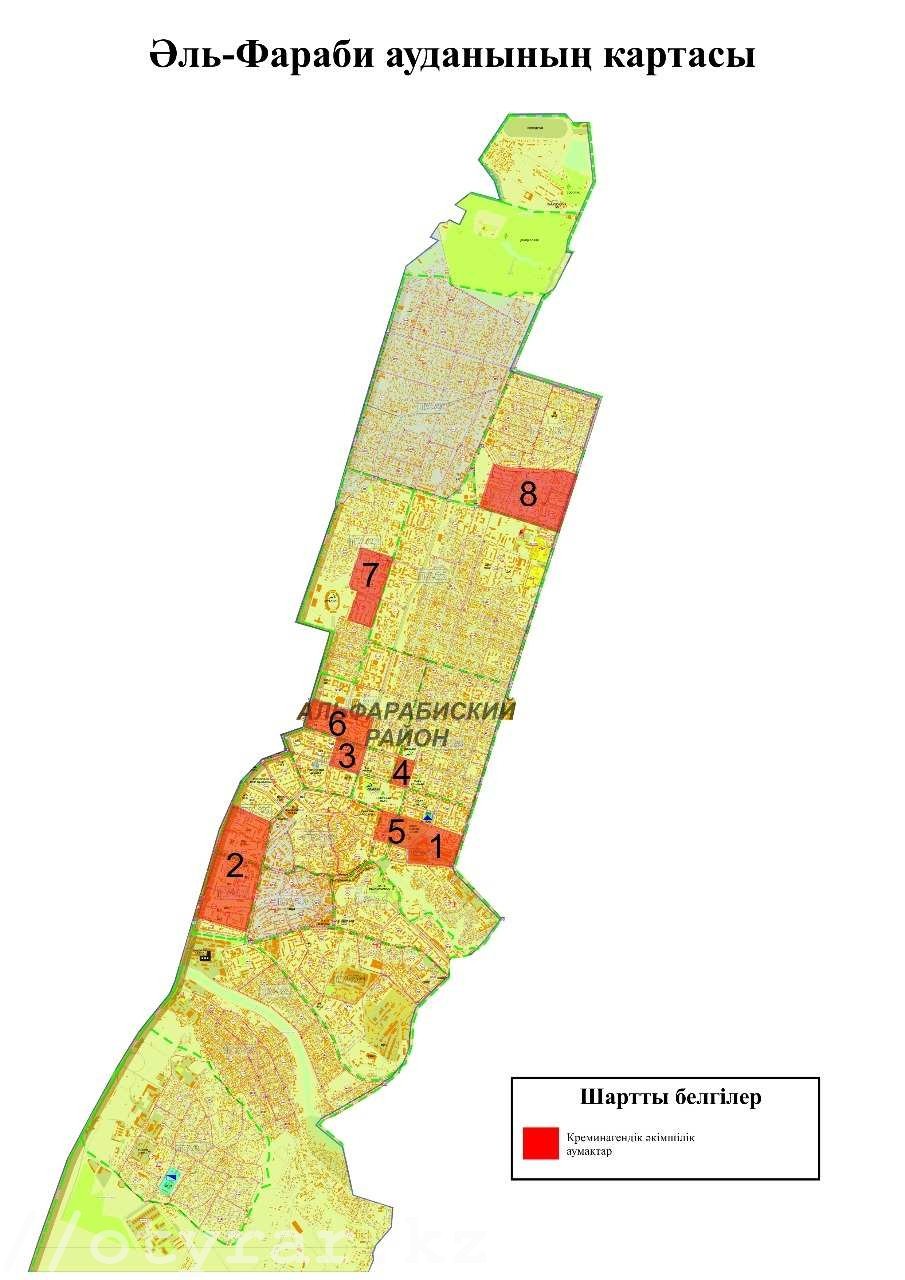 Карта шымкента по районам