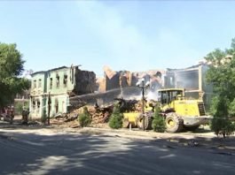 Пожар в здании адвокатуры на улице Казабек би