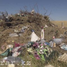 В Шымкенте христианское кладбище зарастает мусором Мусор на кладбище