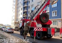 Учения с профилактическим уклоном провели пожарные в микрорайоне «Нурсат» Сотрудники Департамента по ЧС провели пожарные учения в микрорайоне "Нурсат"