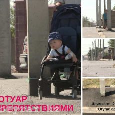 В Шымкенте за 82 миллиона тенге строители проложили тротуар по столбам линии электропередач и водомерным шкафам тротуар с препятствиями (2)