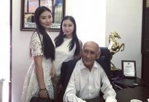 Знаменитому шымкентскому писателю Еркинбеку Турысову исполнилось 90 лет Еркинбек Турысов с правнучками