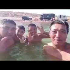 Купающиеся 26 октября в озере шымкентцы передали привет северянам