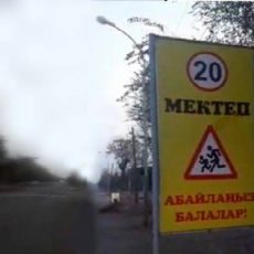 В городе Арысь ЮКО появился неприличный дорожный знак В городе Арыс появился неприличный дорожный знак