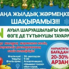 В Шымкенте часть улицы Аскарова закрывается в связи с новогодними ярмарками Объявление о ярмарках