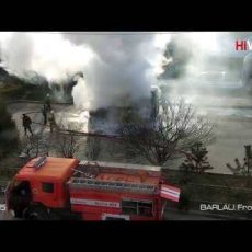 В Шымкенте камера наблюдения частной компании зафиксировала работу пожарного расчета