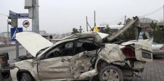 В крупном ДТП в Шымкенте разбились восемь автомобилей