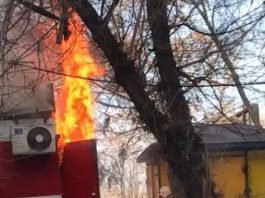 Ларек с едой сгорел в центре Шымкента