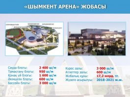 В ЮКО возведут спортивный комплекс «Шымкент арена»