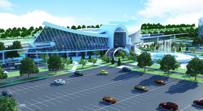 Новый железнодорожный вокзал в Шымкенте