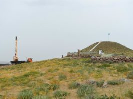 На горе Ордабасы началось строительство