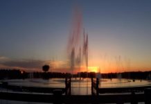 Поющему фонтану возле областного акимата вернули голос Поющий фонтан возле областного акимата