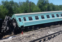 На месте схода поезда в Шу продолжаются восстановительные работы сход вагонов