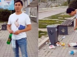 бизнесмен Кайрат Кудайберген собрал мусор на Медеу