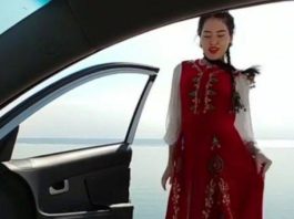Девушка в казахском наряде повторила популярный челлендж
