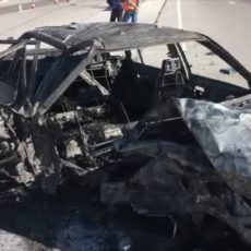 На перевале Казыгурт в Туркестанской области дотла сгорел автомобиль На перевале Казыгурт в Туркестанской области дотла сгорел автомобиль