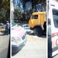 В Шымкенте в ДТП попала патрульная машина полиции