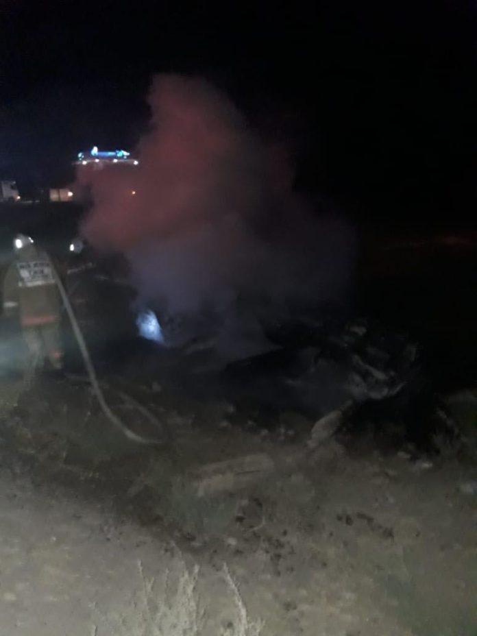 В Туркестанской области автомобиль снес газопровод и сгорел В Туркестанской области автомобиль снес газопровод и сгорел