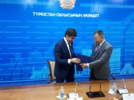 Между Туркестанской областью и Шымкентом подписан меморандум о сотрудничестве