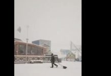 На Шымбулаке выпал снег снег на Шымбулаке