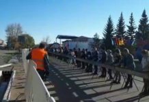 Гигантский мангал установили в Акмолинской области шашлык