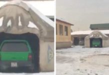 «Скоро кумысом заправляться будем»: алматинец переделал юрту под гараж юрта- гараж