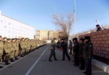 В Шымкенте проводили отслуживших гвардейцев в запас В Шымкенте проводили отслуживших гвардейцев в запас