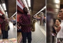 Афроамериканец сыграл гимн Казахстана на саксофоне в метро в США Афроамериканец сыграл гимн Казахстана на саксофоне в метро в США