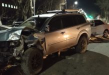 В Шымкенте напротив отдела полиции произошло ДТП