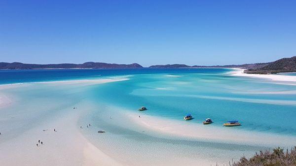 пляж Whitehaven на австралийском острове Уитсандей