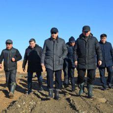 Жансеит Туймебаев в резиновых сапогах прошелся по Туркестану