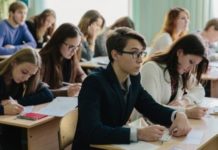 Школьные кабинеты в коридорах: Справляются ли с нагрузкой в школах Шымкента? Ученики в школе