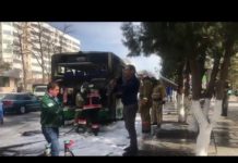 В Шымкенте возле стадиона «Спартак» горел пассажирский автобус (видео) В Шымкенте возле стадиона "Спартак" горел пассажирский автобус