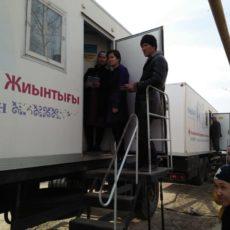 Жительницы аулов Жетысайского района прошли обследование в передвижном медкомплексе