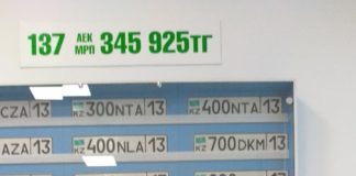 В Шымкенте «красивый номер» на авто с цифрами «666» и «13» за 345 925 тенге не продан