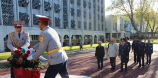 Шымкентские полицейские почтили память погибшего коллеги