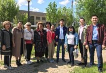 В Шымкенте бизнес-леди посадили деревья