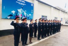 В Шымкенте в ИЧ 167/4 25 молодых сотрудников приняли присягу