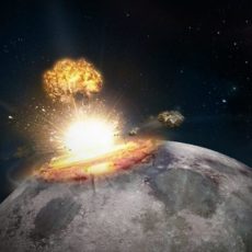 Столкновение метеорита с Луной на огромной скорости сняли на видео Падение метеорита на Луну