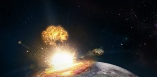 Столкновение метеорита с Луной на огромной скорости сняли на видео Падение метеорита на Луну